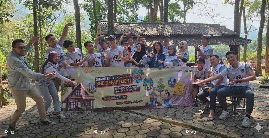 staff Hyundai jakarta sudah Rafting Ciwidey