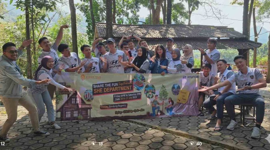 staff Hyundai jakarta sudah Rafting Ciwidey